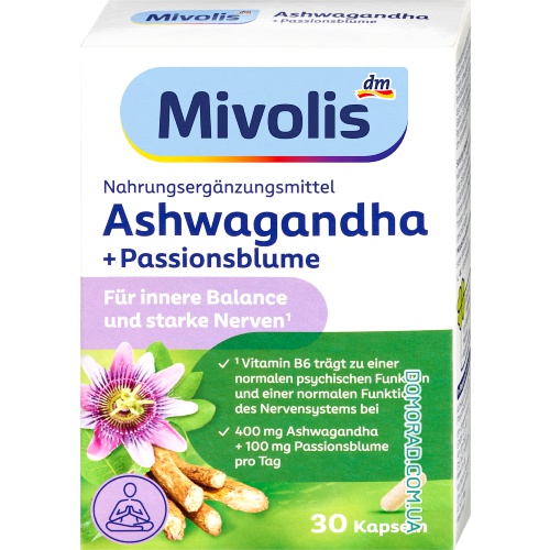 Mivolis Ashwagandha + Passionsblume 30капсул
