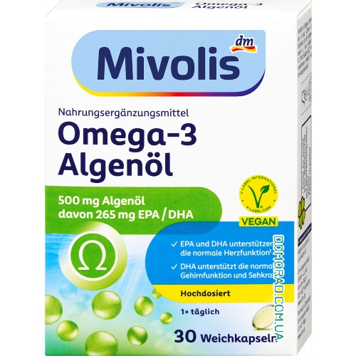 Mivolis Omega-3  Algenoil НОВИНКА 30 капсул