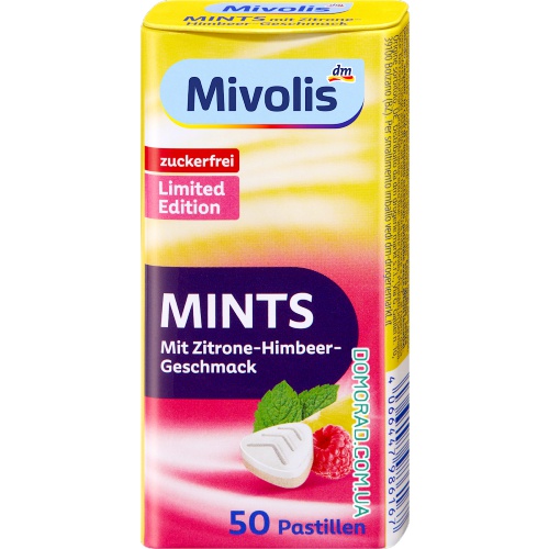 Mivolis Пастилки Mints Zitrone-Himbeere (металевий контейнер) 35г