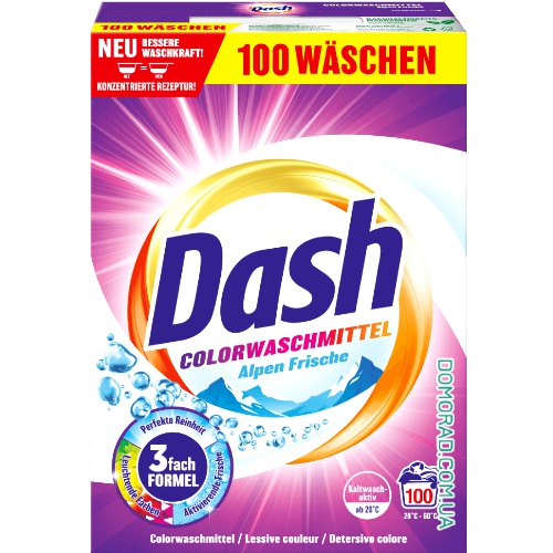 DASH Сухий порошок COLOR PULVER 100прань XXL 5kg