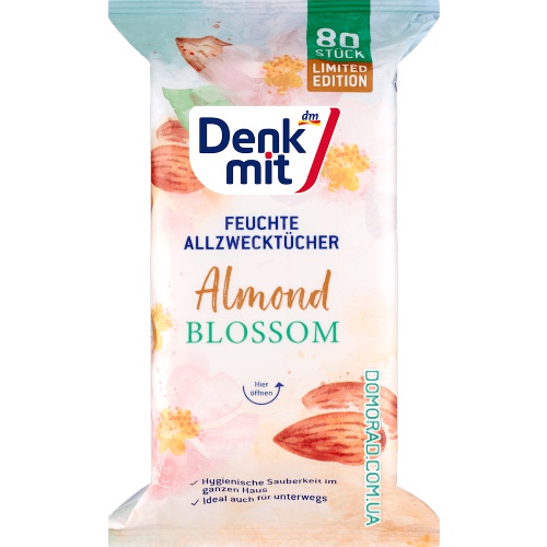 Denkmit Серветки для прибирання Almond Blossom XL 80шт.