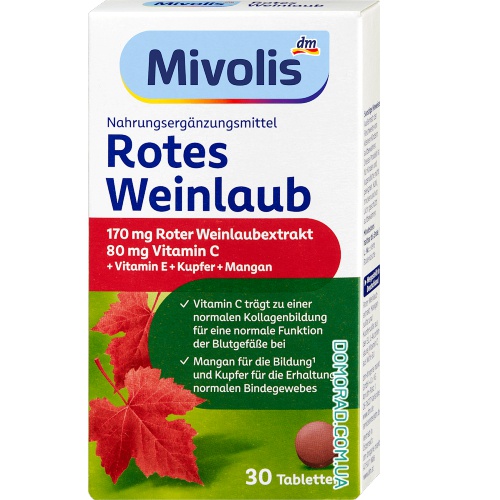 Mivolis Rotes Weinlaub Tabletten 30капсул