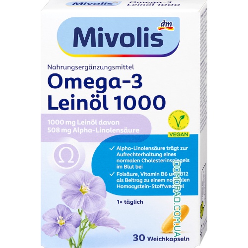 Mivolis Leinoil Omega-3 1.000, 30 капсул