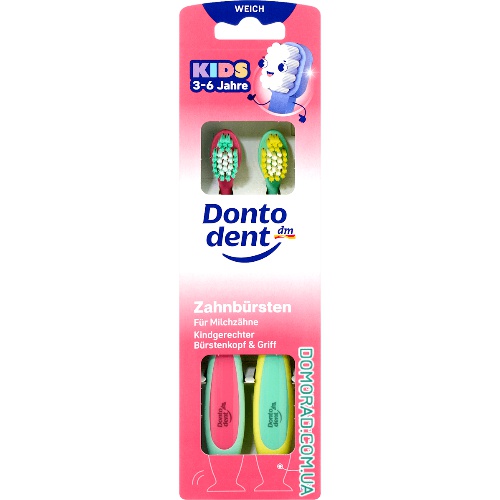 Dontodent Щітка для дітей Kids 3-6 Jahre NEW 2шт.