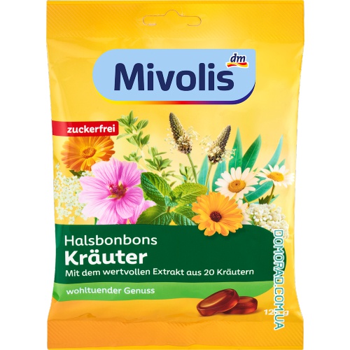 Mivolis Пастилки Швейцарські трави Original Schweizer Kräuter 125g