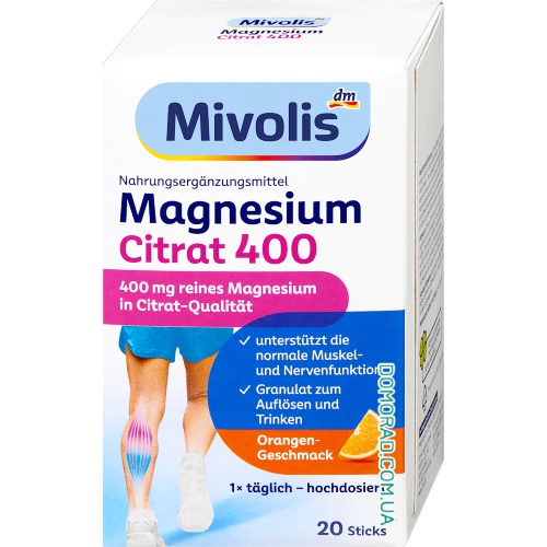 Mivolis Magnesium Citrat Granulat 20 стіків