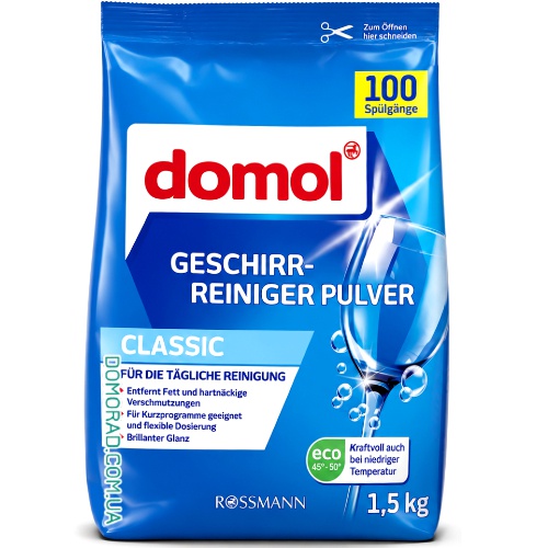 DOMOL Порошок для посудомийки Geschirr-Reiniger Pulver 1,5kg