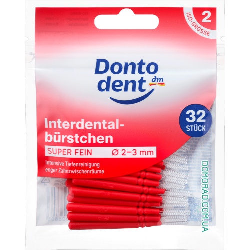 Dontodent Йоржики Interdentalbürsten rot (ISO 2) 32шт.