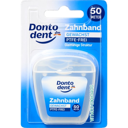 Dontodent Нитка для зубів Gewachst PTFE-frei NEW 50м
