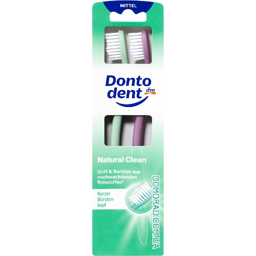 Dontodent Органічна щітка Natural clean Подвійне пакування 2шт.
