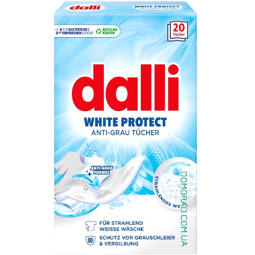 Dalli Серветки для білих речей White Protect 20шт.