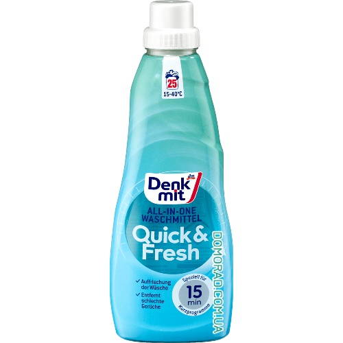 Denkmit Порошок на короткі цикли прання Quick & Fresh 1L