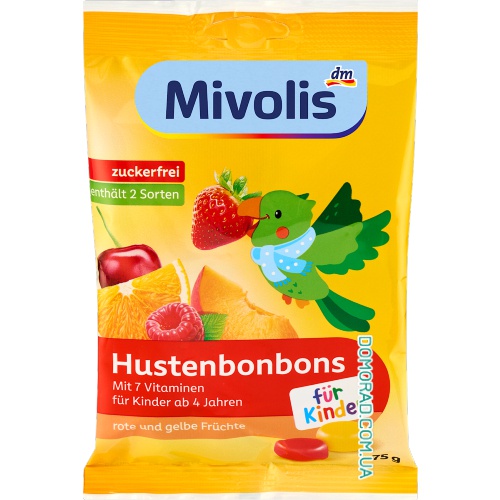 Mivolis Пастилки для горла Hustenbons KINDER 75g